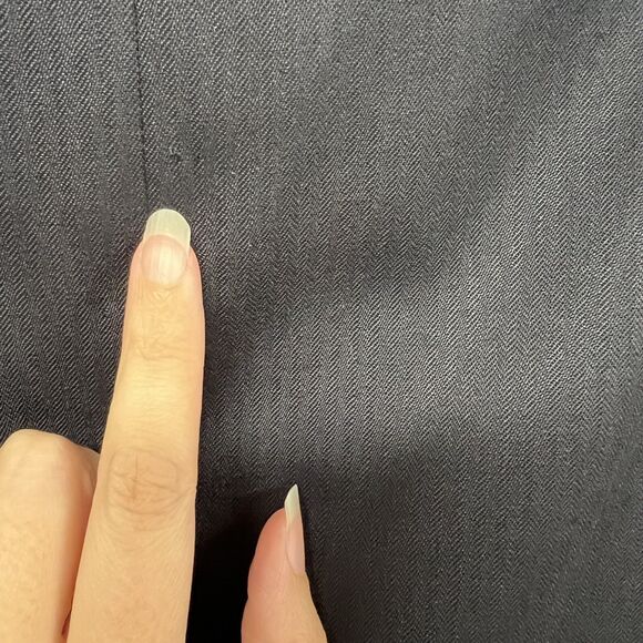 Stafford 100% Wool Herringbone Blazer Men’s 40R Navy Sport Coat Work Classic - Picture 8 of 16